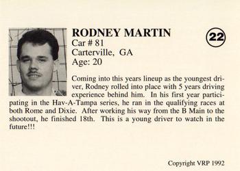 1992 Volunteer Racing Hav-A-Tampa #22 Rodney Martin's Car Back