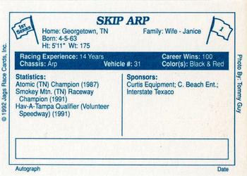 1992 JAGS #1 Skip Arp Back