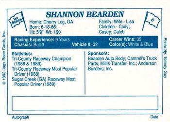 1992 JAGS #6 Shannon Bearden Back