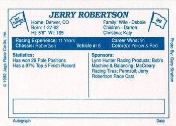 1992 JAGS #96 Jerry Robertson Back