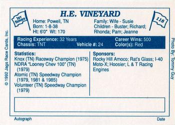 1992 JAGS #118 H.E. Vineyard Back
