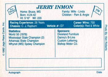1992 JAGS #179 Jerry Inmon Back