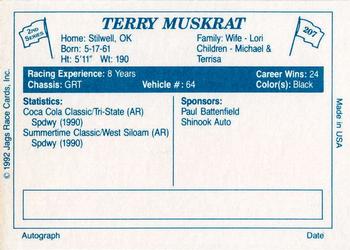 1992 JAGS #207 Terry Muskrat Back