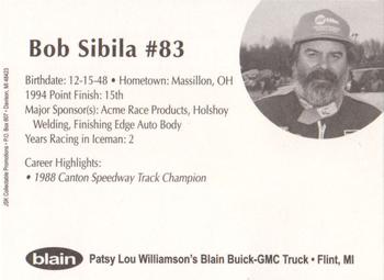 1995 JSK Iceman Supercar Series #NNO Bob Sibila Back