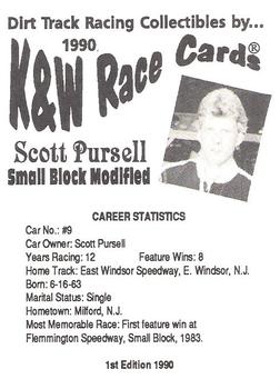 1990 K & W Dirt Track #NNO Scott Pursell Back