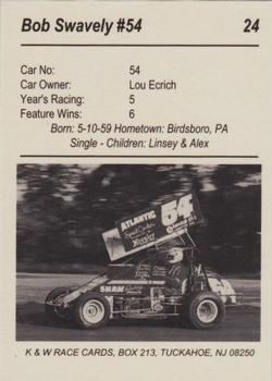 1991 K & W URC Sprints #24 Bob Swavely Back