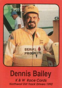 1992 K & W Dirt Track #52 Dennis Bailey Front