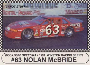 1991 Langenberg Hot Stuff Rockford Speedway #45 Nolan McBride Front