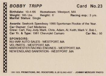 1991 Langenberg Hot Stuff Seekonk Speedway #23 Bobby Tripp Back