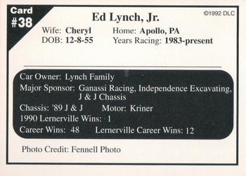1992 Donny's Lernerville Speedway Part 2 #38 Ed Lynch, Jr. Back