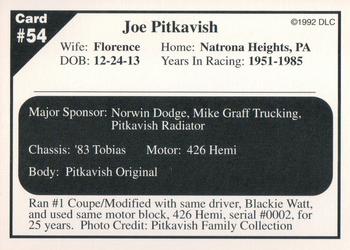 1992 Donny's Lernerville Speedway Part 2 #54 Joe Pitkavish Back