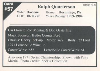 1992 Donny's Lernerville Speedway Part 2 #57 Ralph Quarterson Back