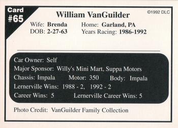 1992 Donny's Lernerville Speedway Part 2 #65 William VanGuilder Back
