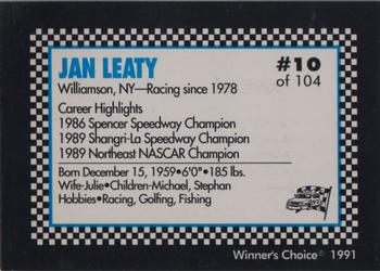 1991 Winner's Choice Modifieds  #10 Jan Leaty Back