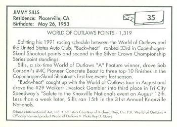 1991 World of Outlaws #35 Jimmy Sills Back