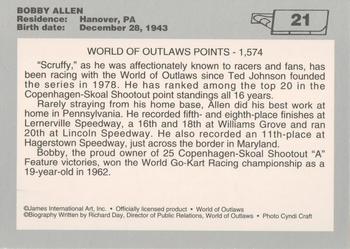 1994 World of Outlaws #21 Bobby Allen Back