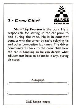 1994 Alliance Racing Team #2 Ricky Pearson Back