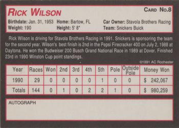 1991 AC Racing #8 Rick Wilson Back