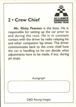 1993 Alliance Racing Team #2 Ricky Pearson Back