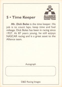 1993 Alliance Racing Team #5 Dick Boles Back