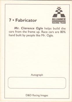 1993 Alliance Racing Team #7 Clarence Ogle Back