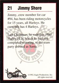 1992 Eagle Productions Bikers of the Racing Scene #21 Jimmy Shore Back