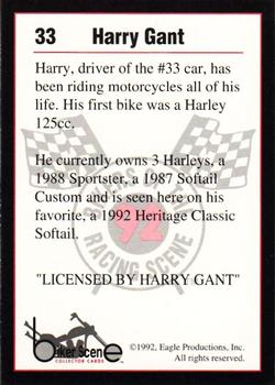 1992 Eagle Productions Bikers of the Racing Scene #33 Harry Gant Back