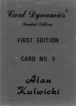 1992 Card Dynamics Alan Kulwicki #5 Alan Kulwicki Back