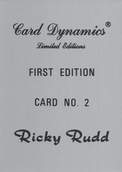 1992 Card Dynamics Ricky Rudd #2 Ricky Rudd Back