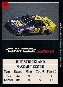 1994 Dayco #35 Hut Stricklin Back
