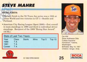 1992 Erin Maxx Trans-Am #25 Steve Mahre's Car Back