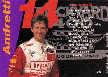 1995 Hi-Tech 1994 Brickyard 400 #26 John Andretti Back