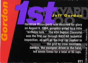 1995 Hi-Tech 1994 Brickyard 400 - Top 10 (stars) #BY1 Jeff Gordon Back