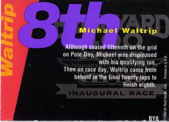 1995 Hi-Tech 1994 Brickyard 400 - Top 10 (raindrop) #BY8 Michael Waltrip Back