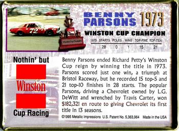 1996 Metallic Impressions Winston Cup Champions #1973 Benny Parsons Back