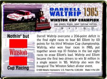 1996 Metallic Impressions Winston Cup Champions #1985 Darrell Waltrip Back