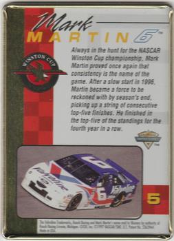 1996 Metallic Impressions Winston Cup Top Five Drivers #5 Mark Martin Back