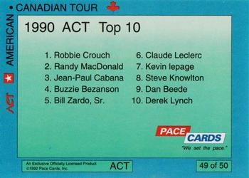 1992 Pace American-Canadian Tour #49 Jean-Paul Cabana / Buzzie Bezanson / Sylvain Metivier Back