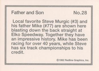 1992 Redline Graphics Short Track #28 Father and Son Back