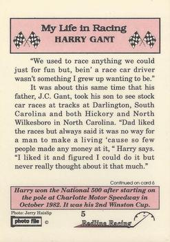 1992 Redline Racing My Life in Racing Harry Gant #5 1982 National 500 winner at Charlotte Back