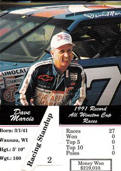 1992 Redline Racing Standups #2 Dave Marcis Back