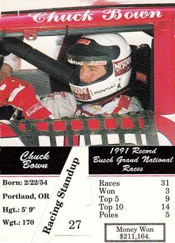 1992 Redline Racing Standups #27 Chuck Bown Back