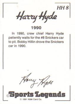 1991 K & M Sports Legends Harry Hyde #HH8 Harry Hyde Back