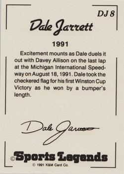 1991 K & M Sports Legends Dale Jarrett #DJ8 Dale Jarrett's car Back