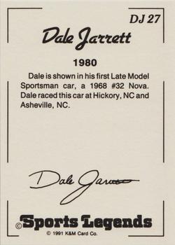 1991 K & M Sports Legends Dale Jarrett #DJ27 Dale Jarrett's car Back
