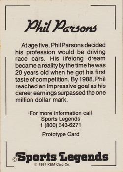 1991 K & M Sports Legends Phil Parsons #NNO Phil Parsons Back