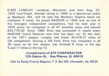 1972 STP #NNO Elmo Langley Back
