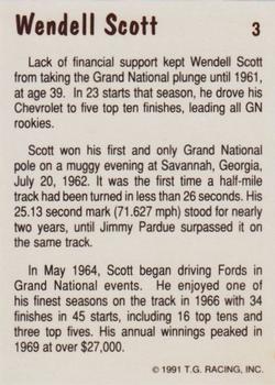 1991 TG Racing Wendell Scott #3 Wendell Scott Back
