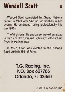 1991 TG Racing Wendell Scott #6 Wendell Scott Back