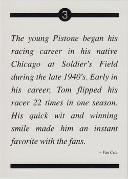 1991 If It's Racing Tiger Tom Pistone #3 Tom Pistone Back